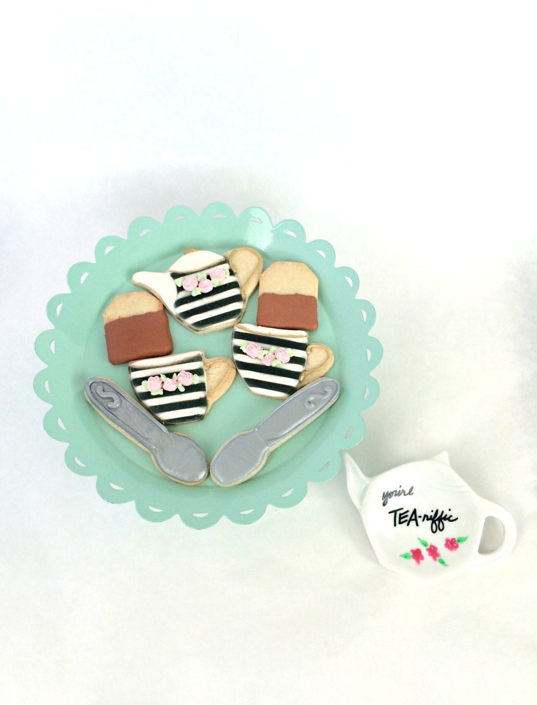 Tea Cookie Gift Set Deluxe Tea Time Cookies and Tea Rest Etsy