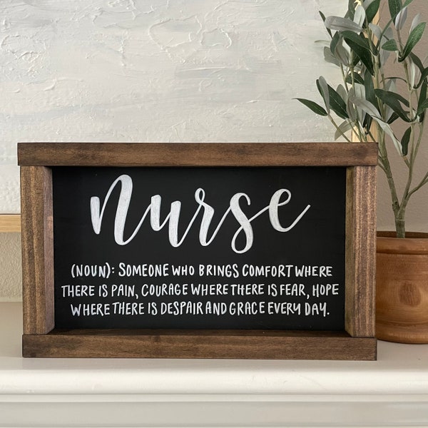 Nurse Sign | Nurse Gift | Oncology Nurse | Nurse Thank You | Nurse Plaque | ICU Nurse | Nursing Student