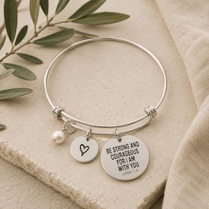 Bible Verse Bracelet Engraved Scripture Christian Jewelry Religious Gift Faith Bangle Silver Mantra Inspirational Band Spiritual