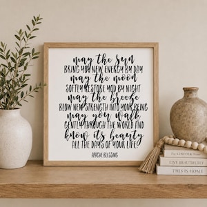 Apache Blessing Print Spiritual Wall Art Boho Inspirational Quote Mindfulness Gift Men Birthday Black White Printable Download Typography