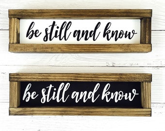 Be Still And Know | Psalm 46:10 | Bible Verse Wall Decor