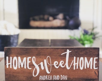 Home Sweet Home Sign | Housewarming Gift | Realtor Closing Gift | Realtor Marketing | Last Name Sign