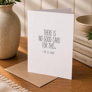 Sympathy Card Blank Inside Greeting Modern Condolence Thinking You Bereavement Loss Memorial Note Encouragement Religious Christian Gift