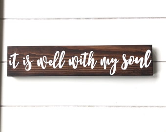 It Is Well With My Soul | Bible Verse Wall Art | Christian Wall Art