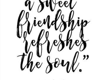 Friendship Bible Verse Print – Christian Friend Gift (Digital Download)