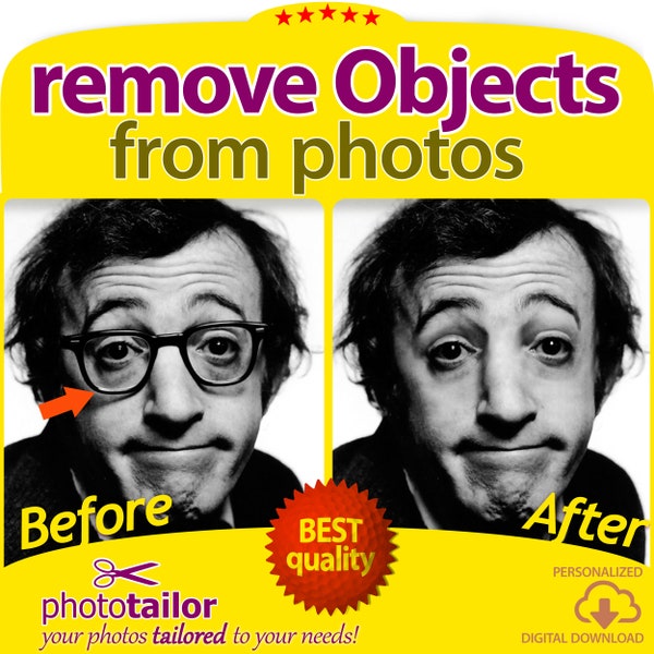 Remove Objects from Photo, Photo Editing, Object  Removal from a picture, Edit Out unwanted items, Replace items, photo manipulation, Gift