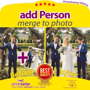 Add Person to Photo, Photo Editing, Inserting People into a picture, photo merge, Combine Photos, Ideal for family portrait, PRINTABLE, Gift