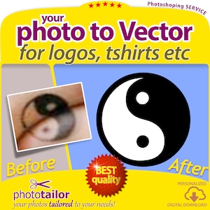 カスタムベクターSVG、写真からベクター、写真またはロゴからSVG ai epsへの変換、カスタムSVG、画像トレース、画像の再設計、ロゴやバッジに最適