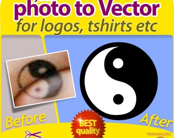 SVG vettoriale personalizzato, foto in vettoriale, converti foto o logo in SVG ai eps, SVG personalizzato, tracciamento dell'immagine, riprogettazione dell'immagine, ideale per loghi e badge