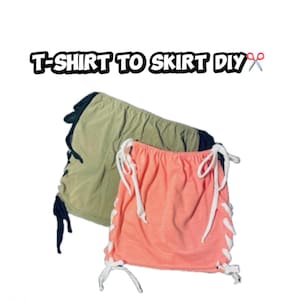 LACED AND GRACED skirt,  t-shirt inspiration, diy tutorial, scissors only