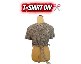 TOP SUMMER LOVER, ispirazione per t-shirt, tutorial, solo forbici
