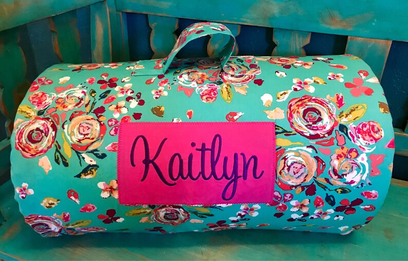 Nap Mat Little Girls Nap Mat Kindernap Mat Teal And Fusha Etsy