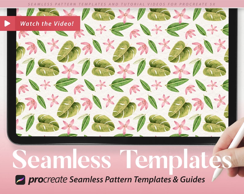 Create Seamless Patterns in Procreate // 4 Pattern Templates & - Etsy