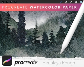 Papel de acuarela en bruto Himalaya para Procreate