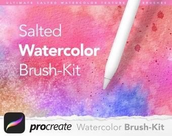 Gesalzenes Aquarellpinsel-Set für Procreate // Aquarellpinsel für Procreate