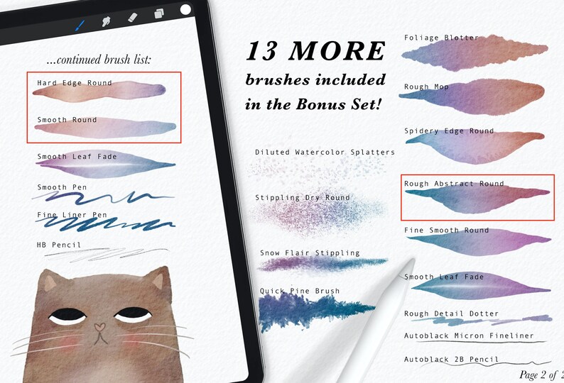 Incroyable kit de peinture à l'aquarelle pour Procreate 2023 image 4