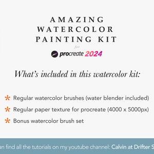 Amazing Watercolor Painting kit for Procreate 2023 image 2
