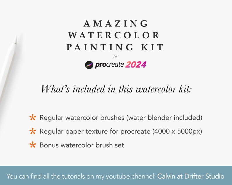 Incroyable kit de peinture à l'aquarelle pour Procreate 2023 image 2