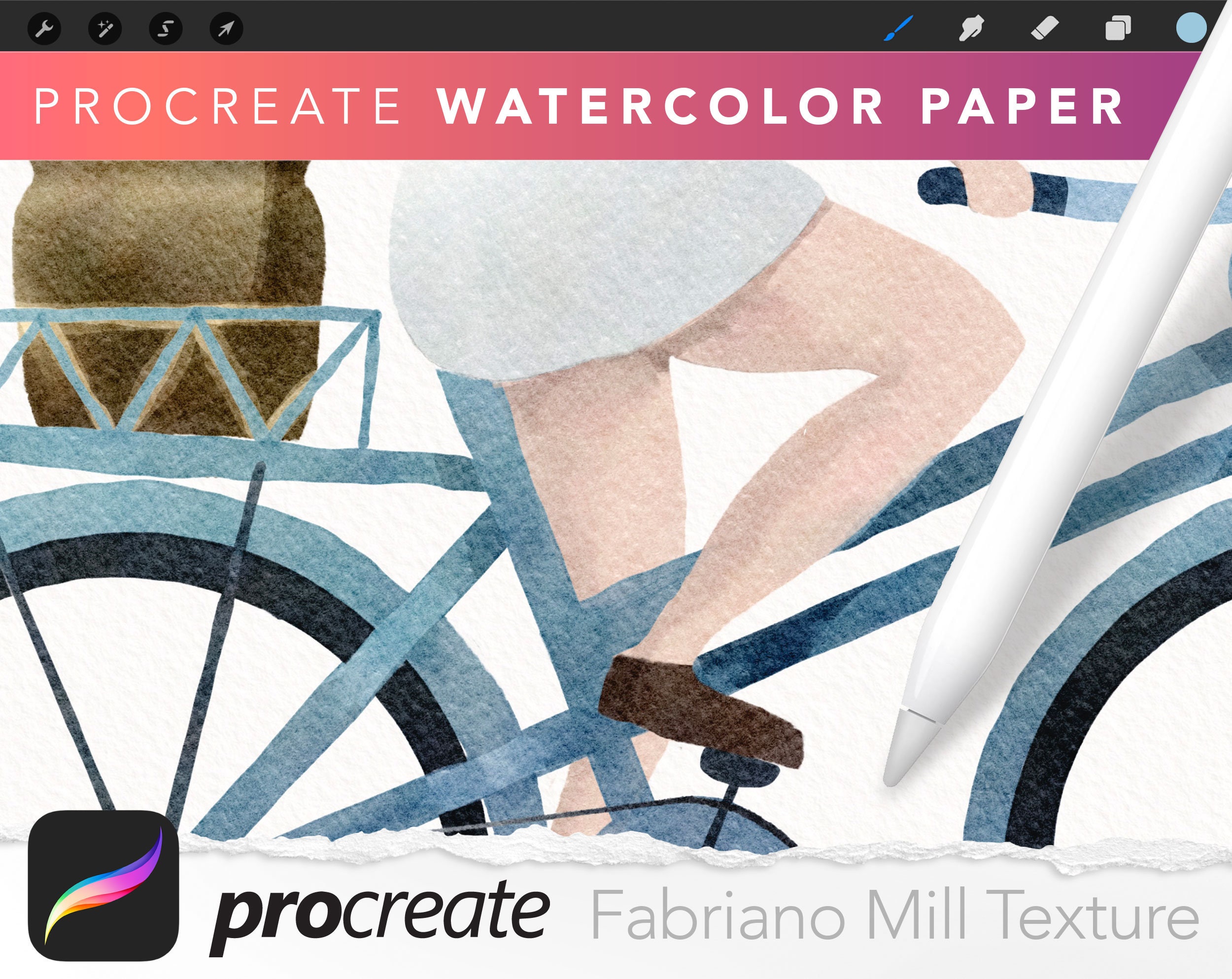 Fabriano Mill Watercolor Paper for Procreate 