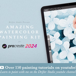 Amazing Watercolor Painting kit for Procreate 2023 image 1