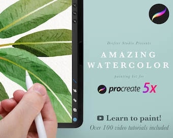 Amazing Watercolor Painting kit for Procreate 2023