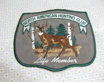 NEW VINTAGE North American Hunting Club Life Member Patch Excellent Stiching