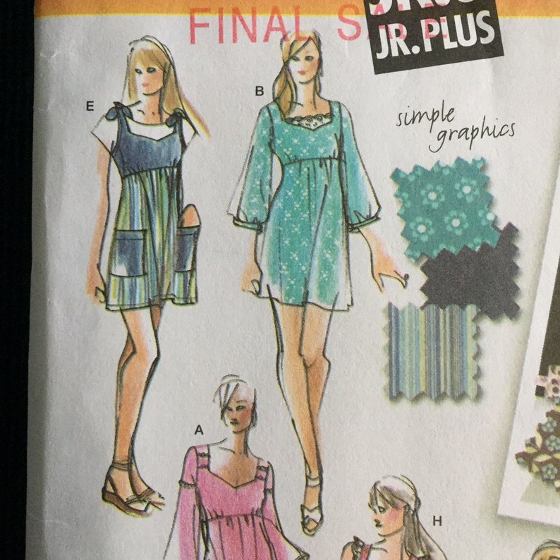 Simplicity 3807 Sewing Pattern Junior Junior Plus Mini - Etsy