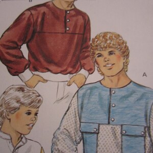 KWIK SEW 1434,  sewing pattern, Sizes 8 10 12 14, boys shirt, pull over shirt, front button plaquet