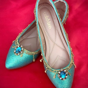 Adult Jasmine inspired Aladdin Princess flats shoes