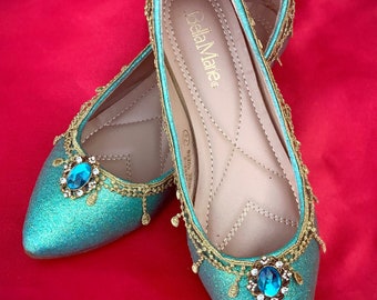 Adult Jasmine inspired Aladdin Princess flats shoes