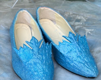 Adult Elsa Frozen Snow Queen film movie accurate inspired FLATS shoes