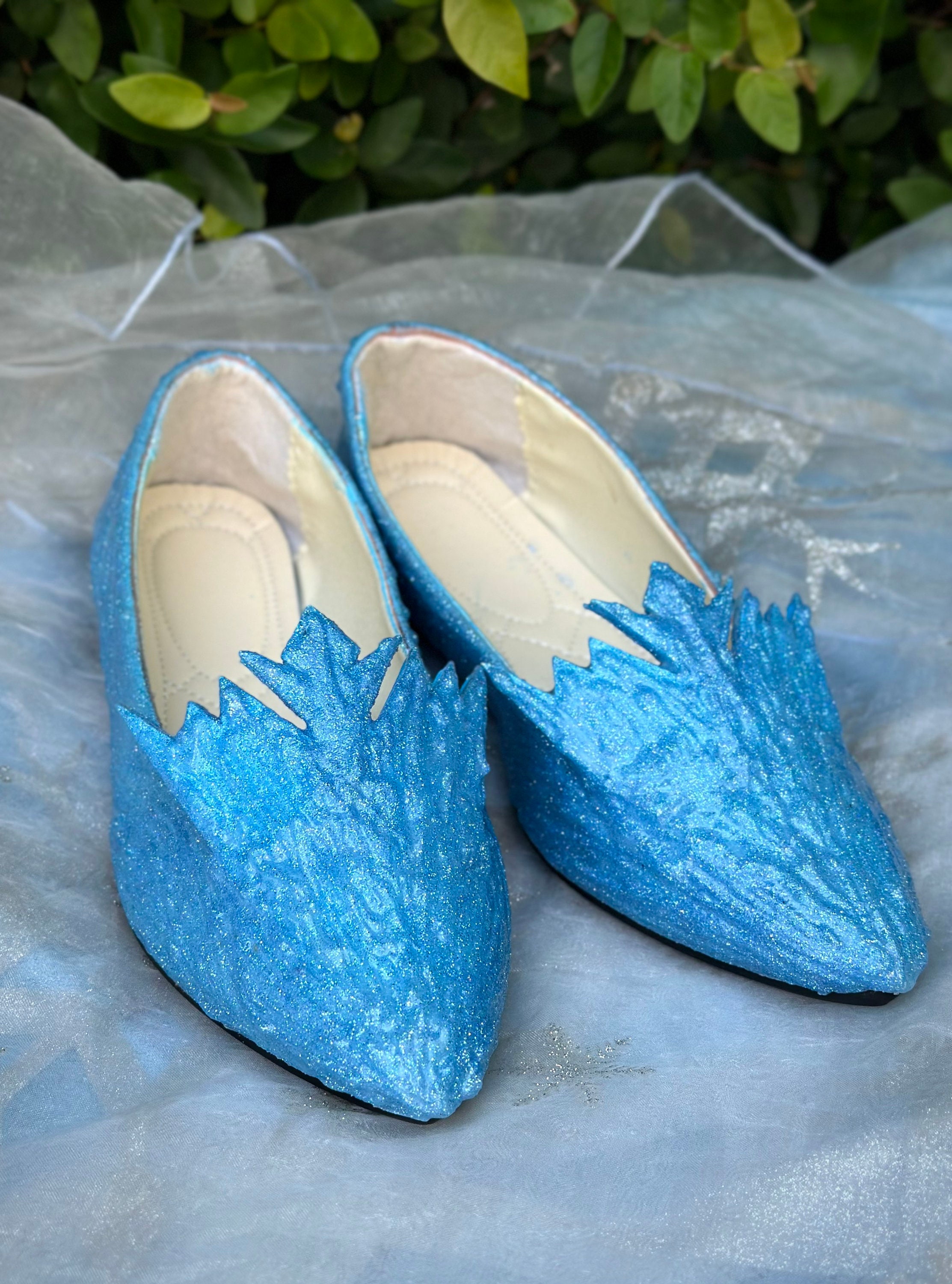 La Seno Rita Princess Glitter ELSA Frozen Spanish Flamenco Shoes Blau La Seno Rita Princess Glitter ELSA Frozen Spanish Flamenco Shoes Blau