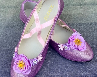 Adult Tangled Rapunzel inspired wedding Princess Shoes Flats