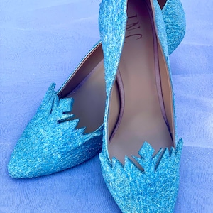 Adult Elsa Frozen Snow Queen film movie accurate inspired heels shoes