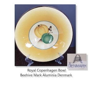 Aluminia Faience Royal Copenhagen Denmark 12.5 Inch Bowl - Circa 1938