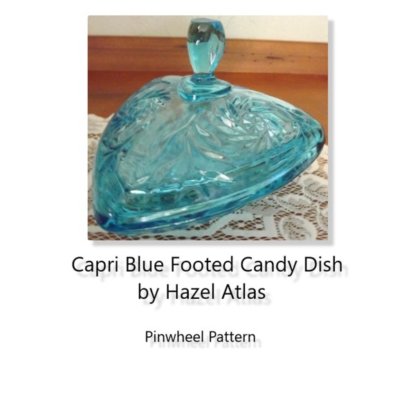 2 Haselnuss Capri Blau Mid Century Modern Electric 3 Ftd Dreieck überzogene Candy Dish Windrad Muster #6045- Wahl - Versandrabatt