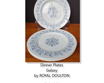 Dinner Plates in Galaxy Pattern by Royal Doulton Six Available
