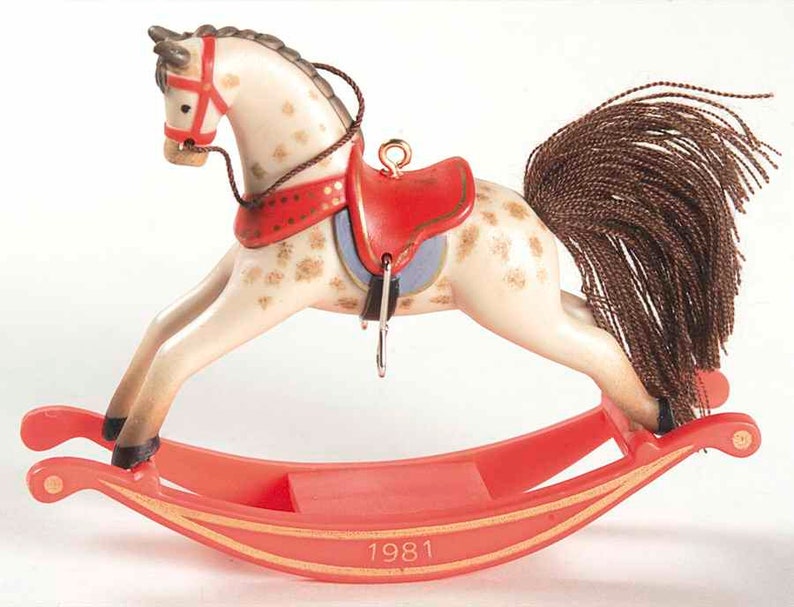 Hallmark Rocking Horse Dated Ornaments 1981 1988 Rare Etsy