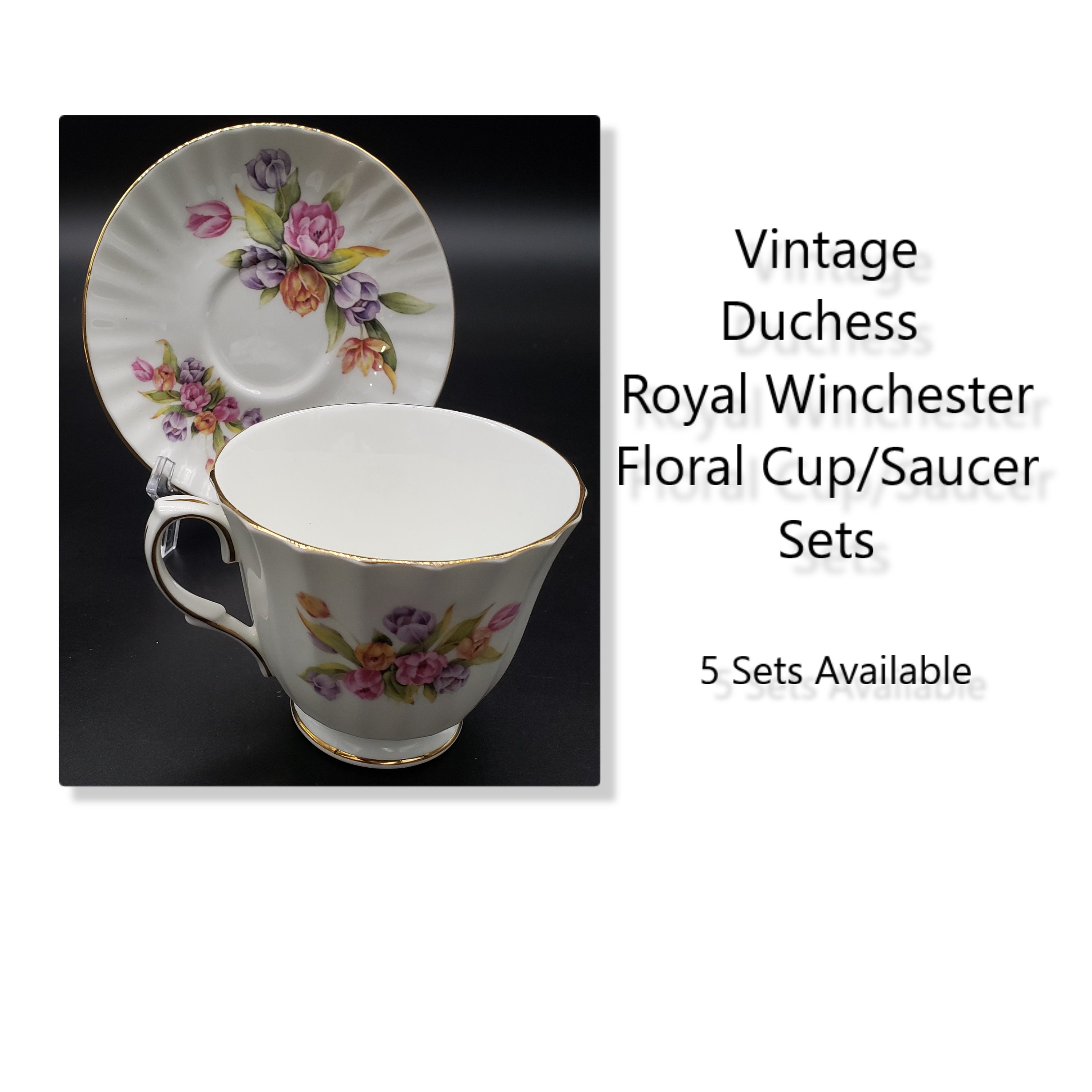 イギリス製　DUCHESS Winchester カップ2客 & 小物入れ Royal Winchester Set - Etsy