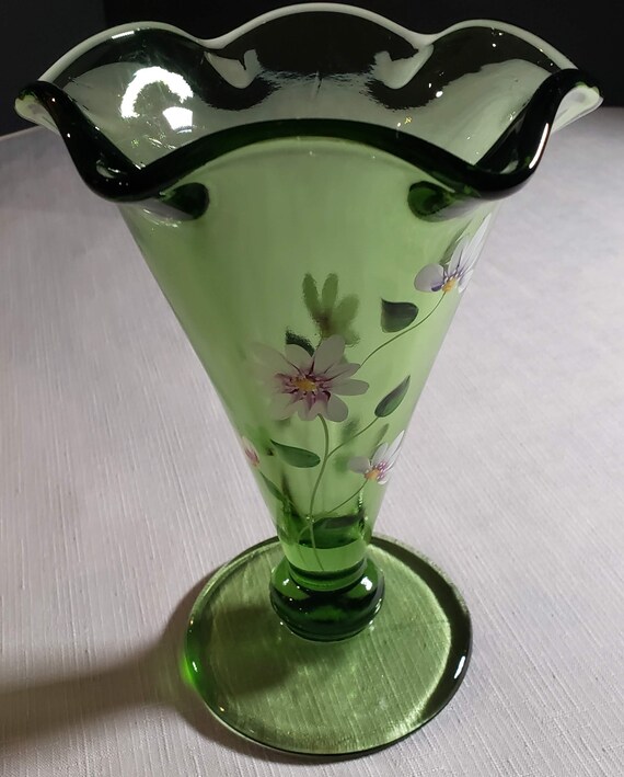 Antiqueフェントン40's～50's緑Fentonドットアンティーク Antique