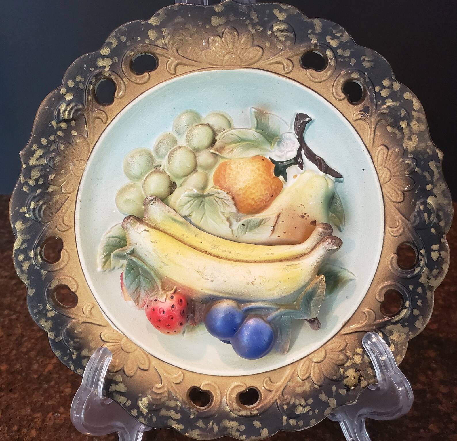 Vintage Napcoware 3D Wall Hanging Decor Fruit Plate MID Etsy