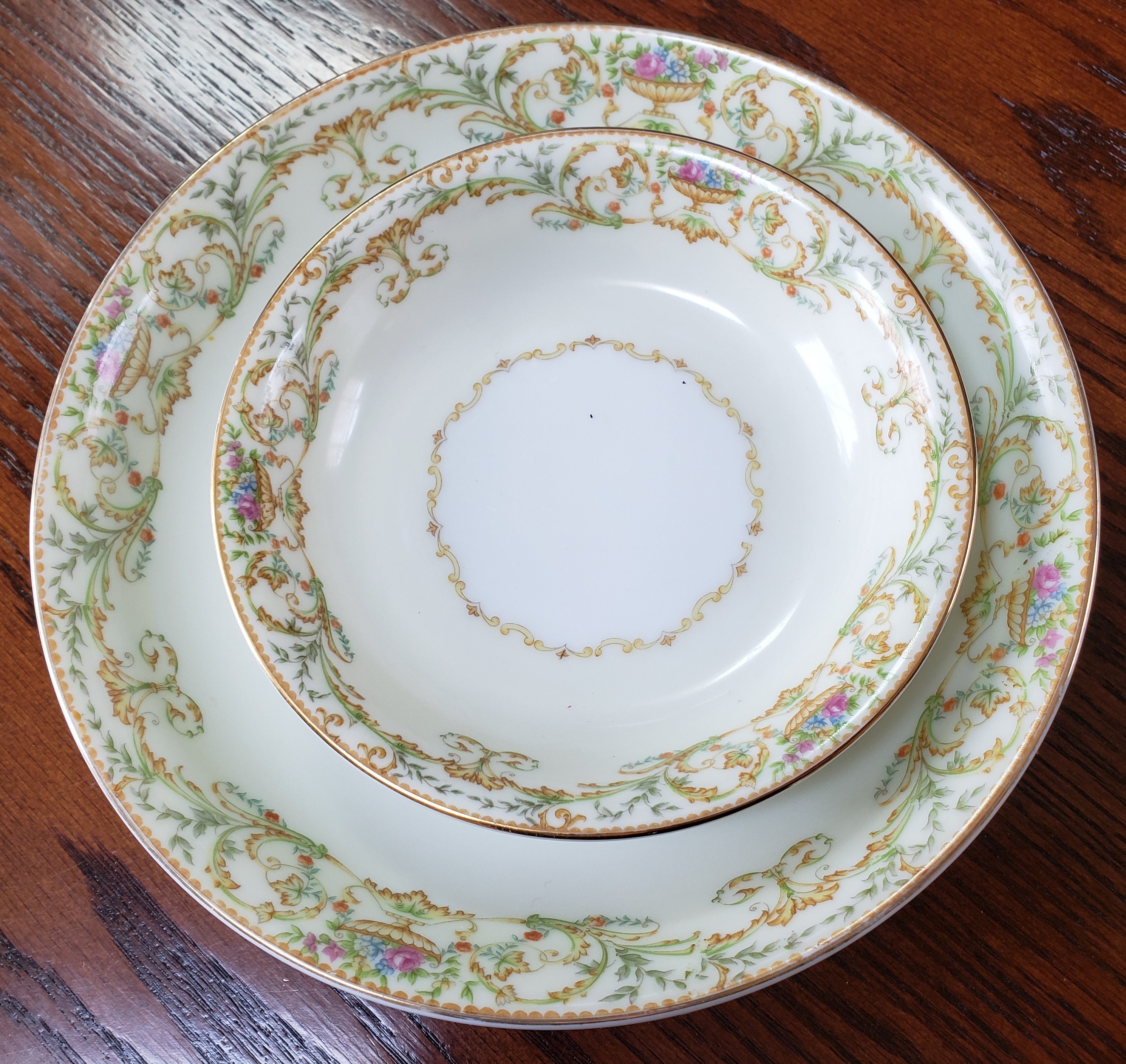 8 Place Setting Antique Noritake Japan Vanity Pattern Plus