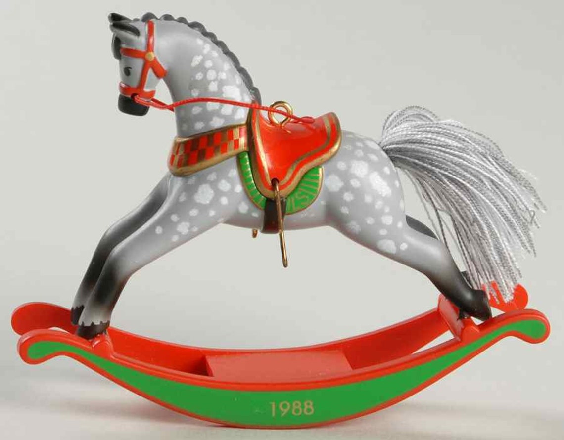 Hallmark Rocking Horse Dated Ornaments 1981 1988 Rare Etsy