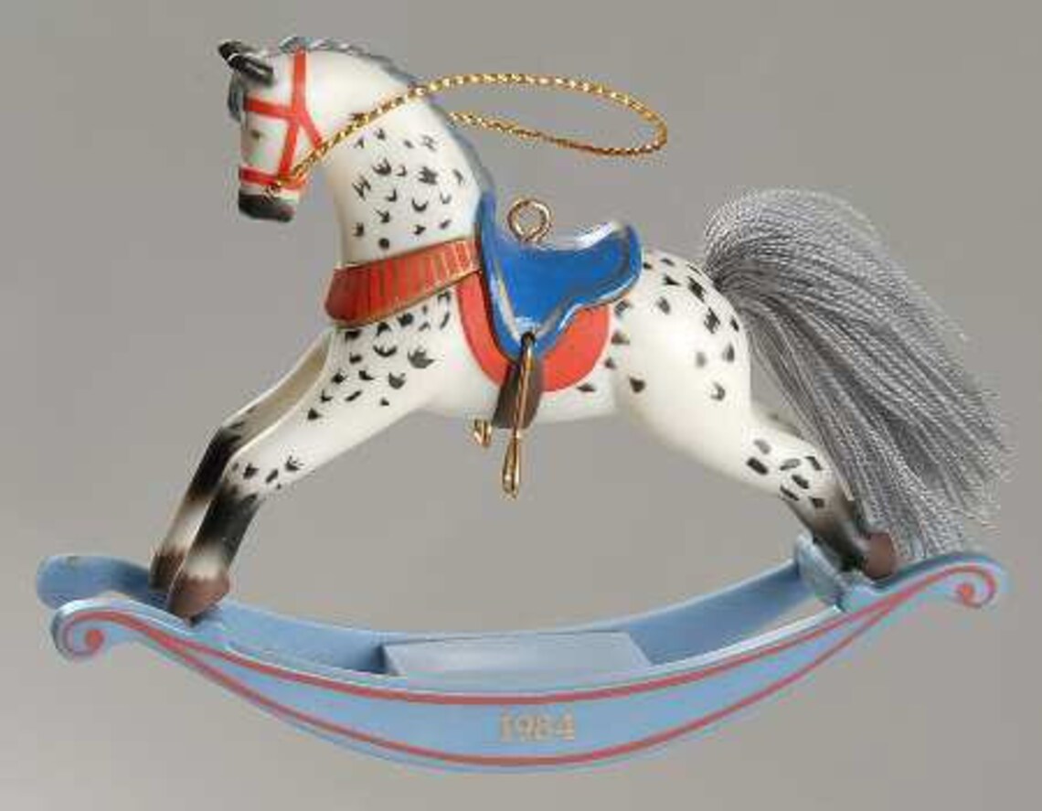 Hallmark Rocking Horse Dated Ornaments 1981 1988 Rare Etsy