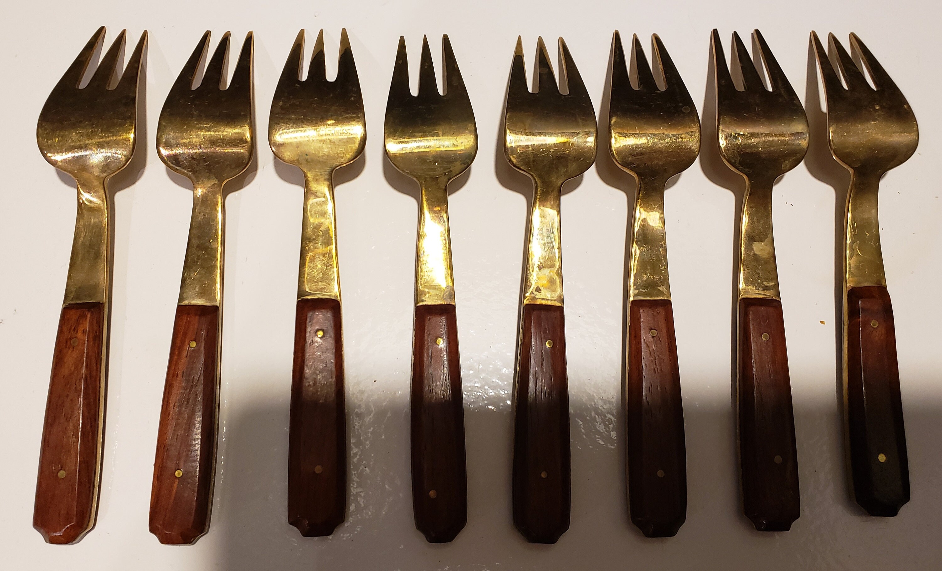 Vintage Unique 19 Piece Set of Dessert Flatware Goldtone Etsy