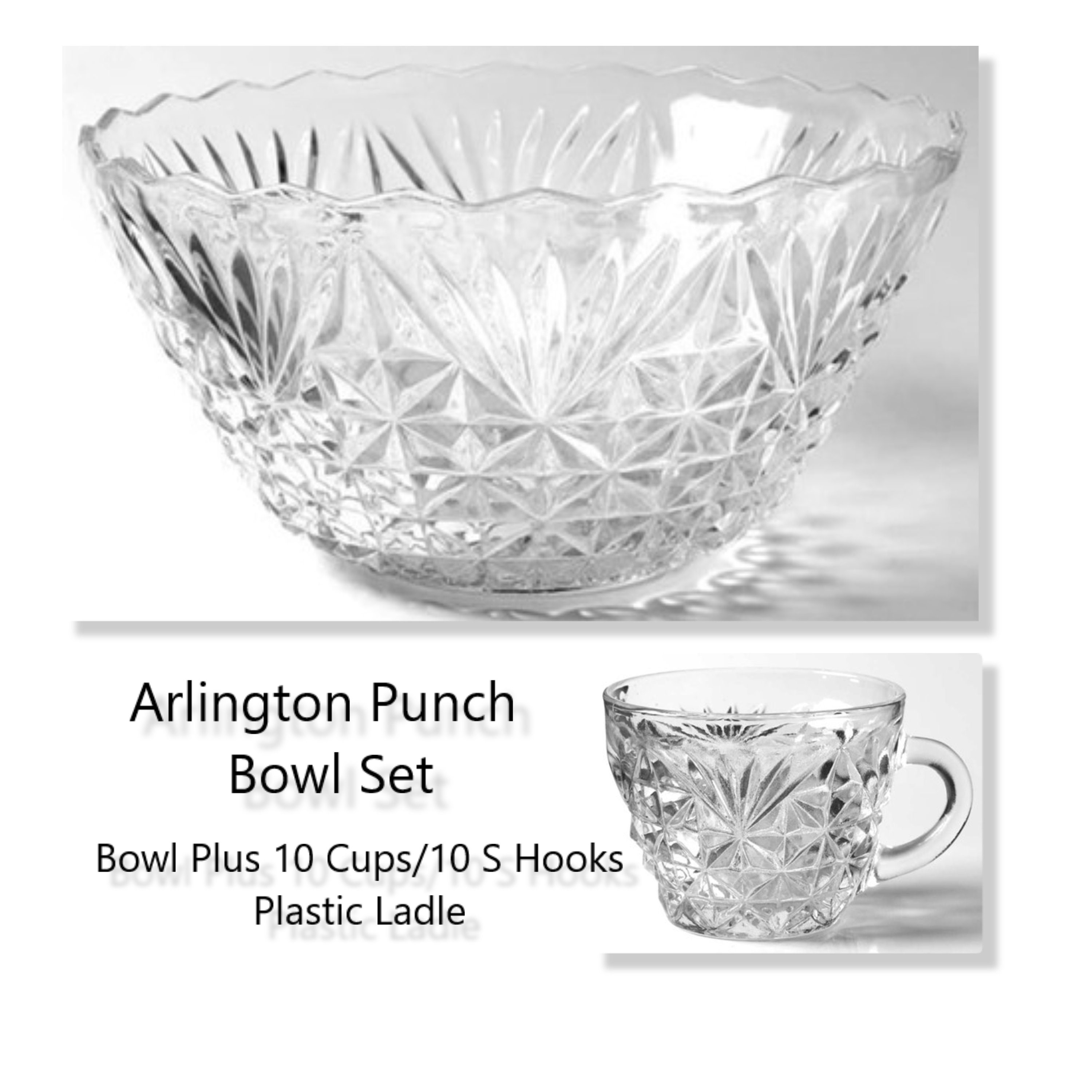 Punch Bowl Set Anchor Hocking Arlington - Etsy
