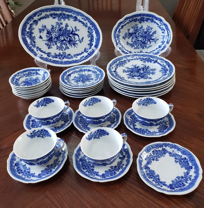 31 Pieces VERY RARE Bluemont Japan Dinnerware Dinner Salad Etsy