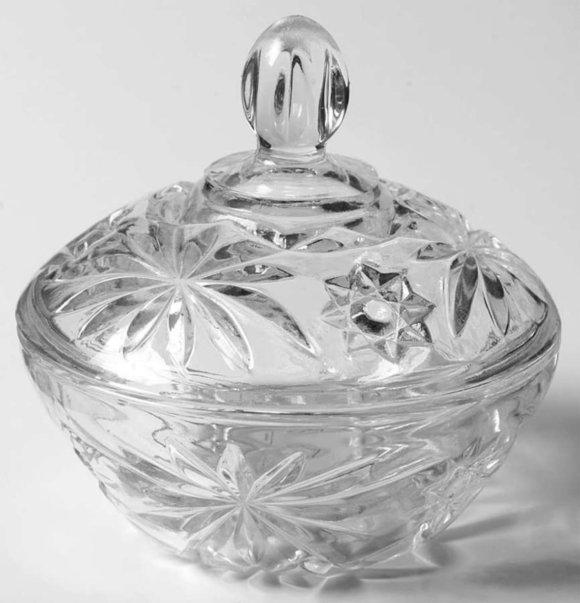 Star of David Candy Box Dish & Lid Prescut Clear by Anchor Etsy