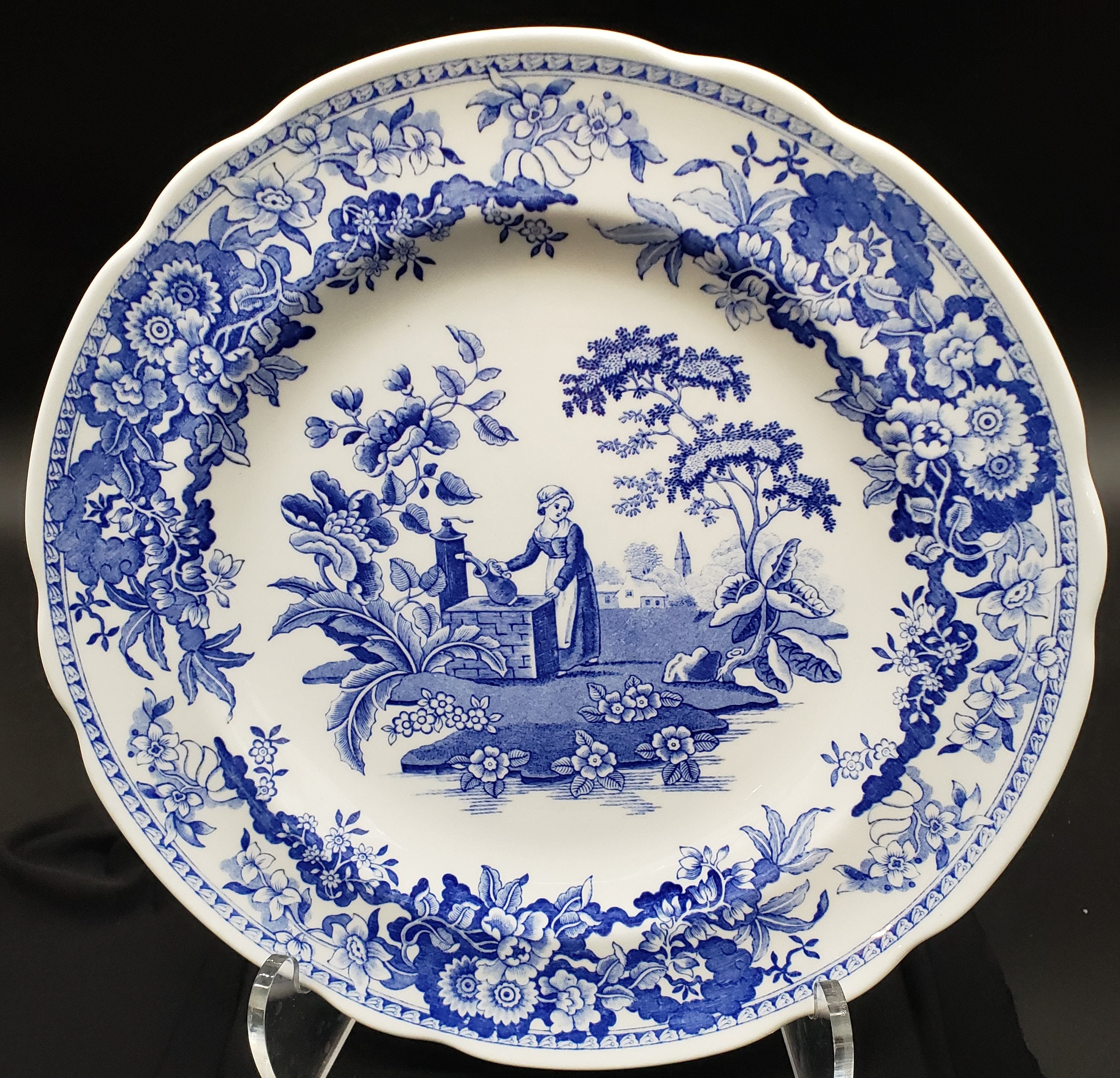 Three Spode Blue Room Collection * Filigree * Girl at the