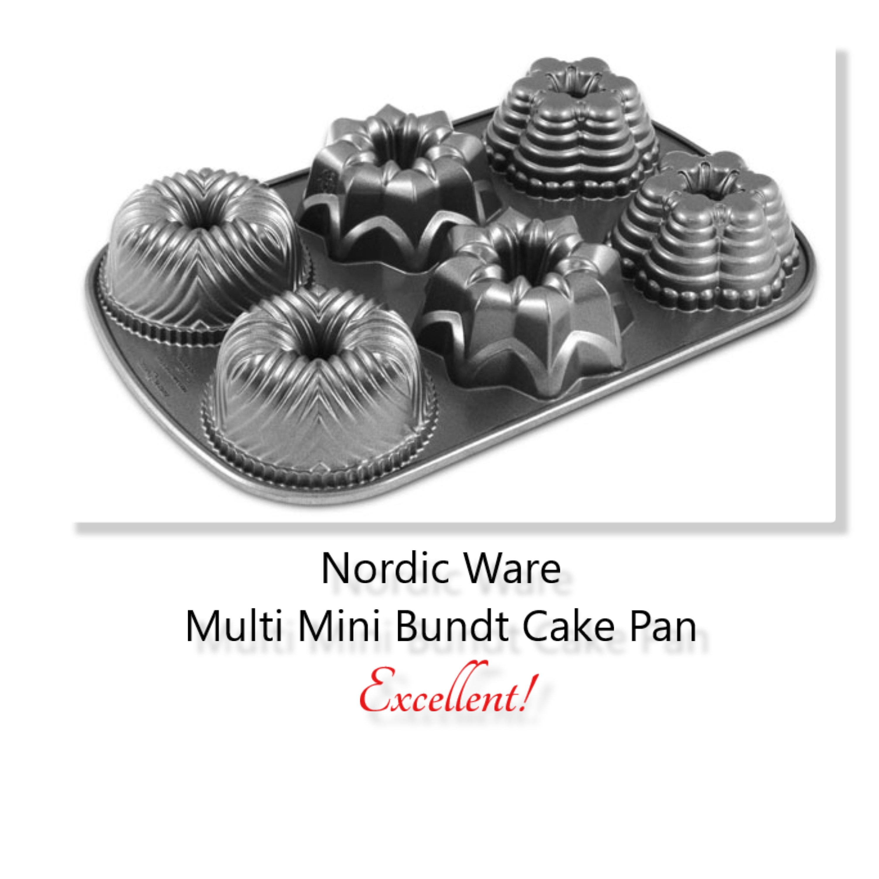 Nordic Ware Multi Mini Bundt Aluminum Lifetime Warranty 6 -  India